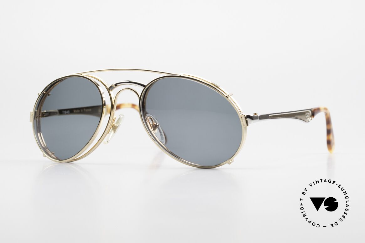 Bugatti 11948 Luxury Men's Glasses Clip On, vintage 80's men's eyeglass-frame in size 52/20, Made for Men