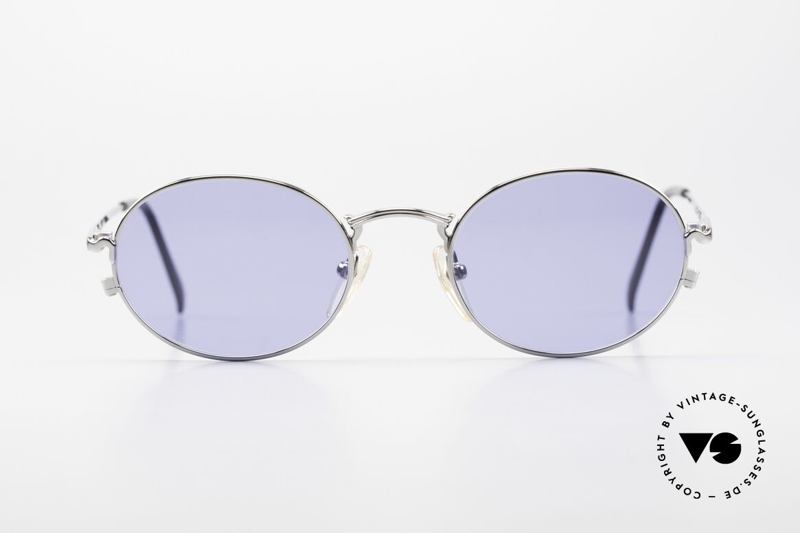 Jean Paul Gaultier 55-3181 Oval 90's Frame Pure Titanium, oval JP Gaultier sunglasses, made of pure titanium, Made for Men and Women