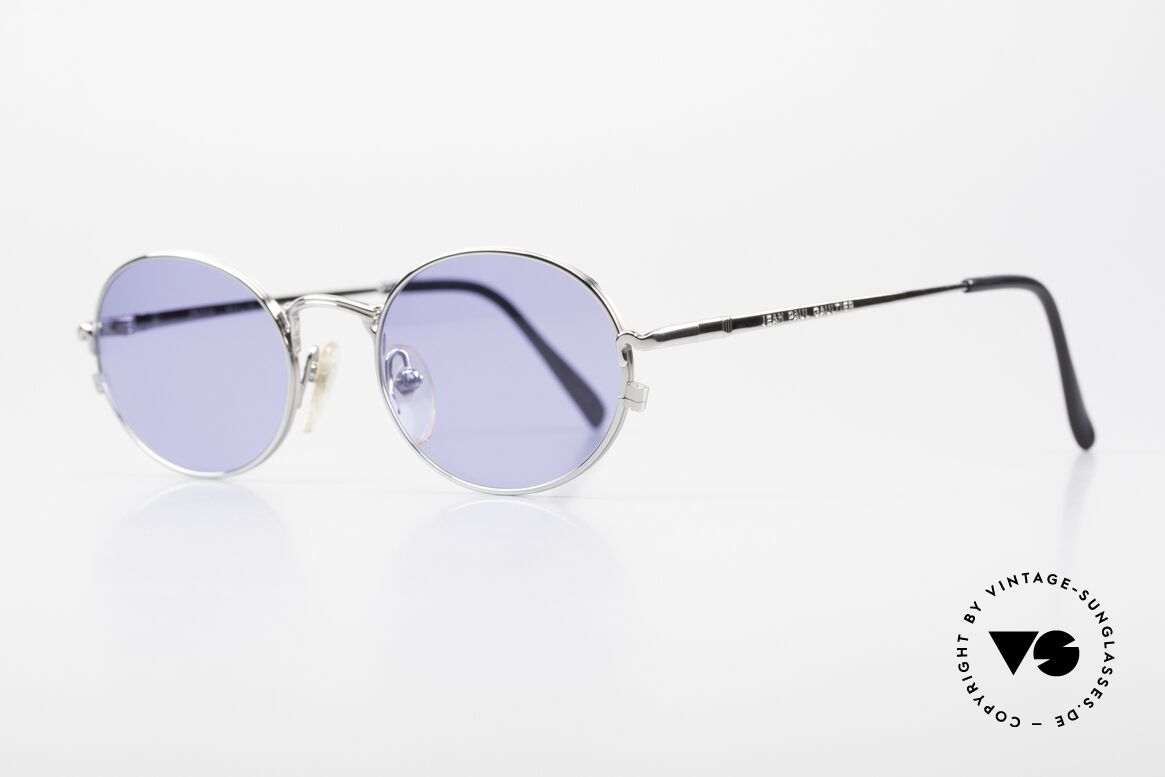 Jean Paul Gaultier 55-3181 Oval 90's Frame Pure Titanium, TOP craftsmanship (Japan), accordingly lightweight, Made for Men and Women