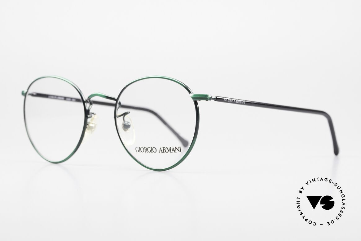 Giorgio Armani 138 Panto Frame Ladies And Gents, interesting frame coloring in "fir green and black", Made for Men and Women