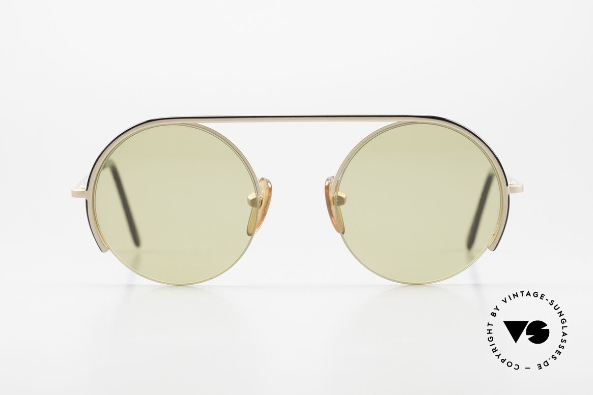 Giorgio Armani 602 Round Vintage Shades Nylor, round half-framed sunglasses by Giorgio Armani, Made for Men and Women