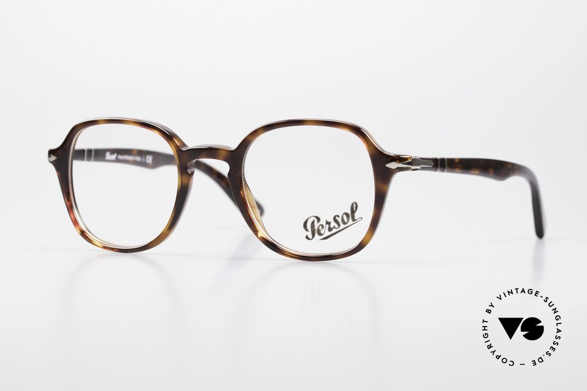 Persol 3142 Square Panto Eyeglasses Unisex, elegant Persol eyeglass-frame in SMALL size, Made for Men and Women
