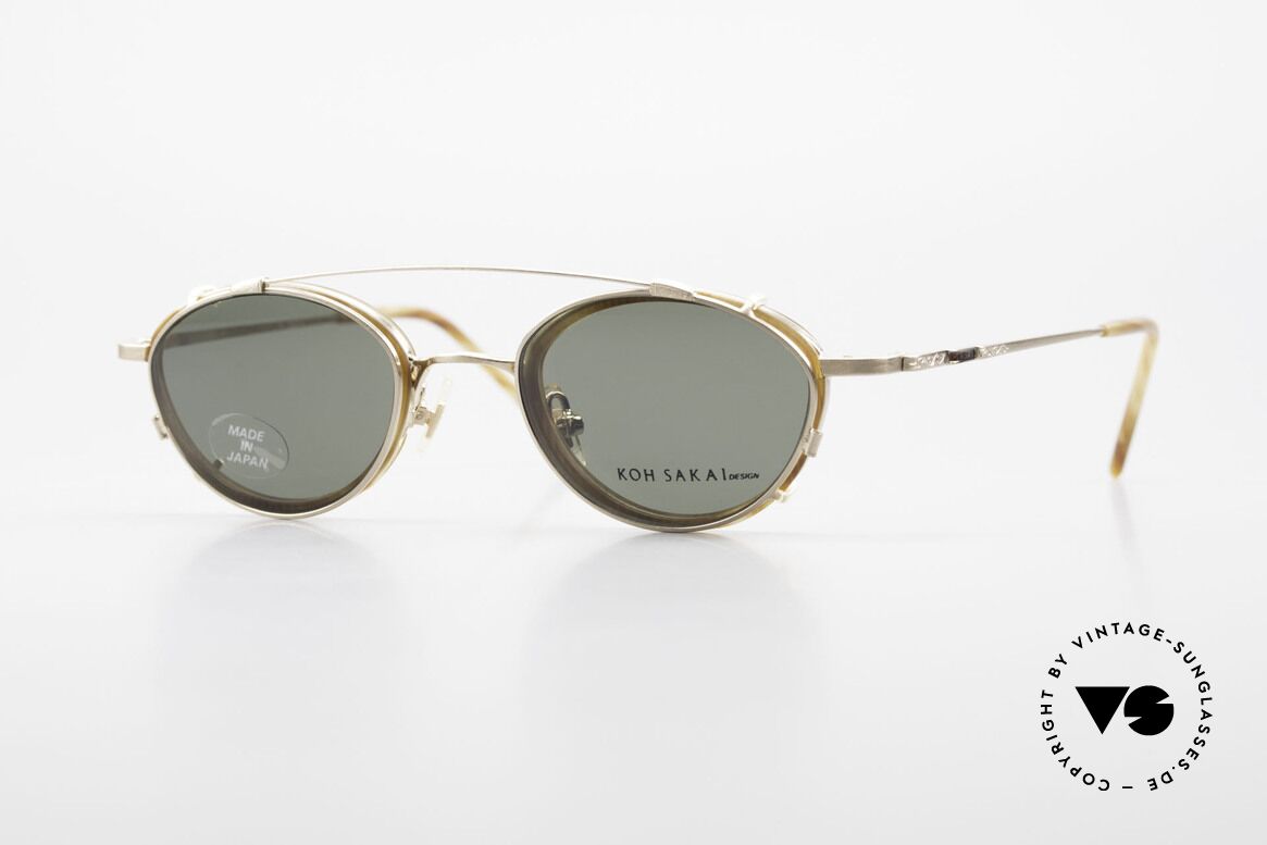 Koh Sakai KS9832 Vintage Glasses With Clip On, made in the same factory like Oliver Peoples & Eyevan, Made for Men and Women