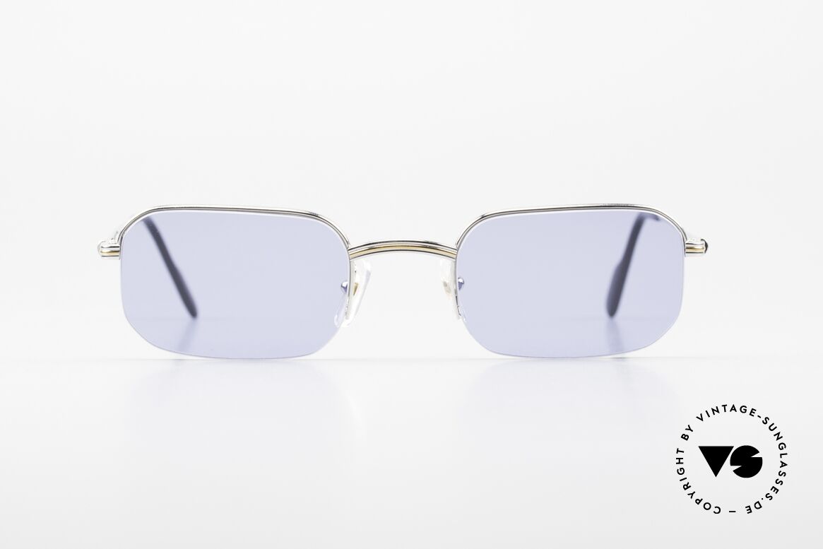 Cartier Broadway Semi Rimless Platinum Frame, square CARTIER vintage sunglasses in size 51/23, 140, Made for Men