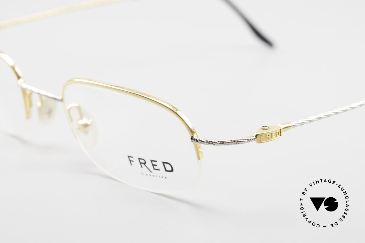 Fred F10 L03 Semi Rimless 90's Luxury Frame, unworn, like all our precious vintage eyeglass-frames, Made for Men and Women