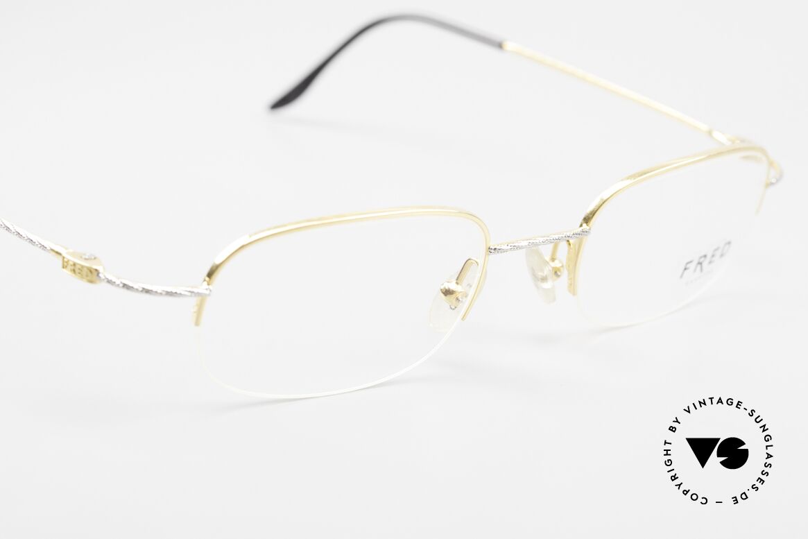 Fred F10 L03 Semi Rimless 90's Luxury Frame, not retro, but original 90's commodity; rarity & vertu, Made for Men and Women