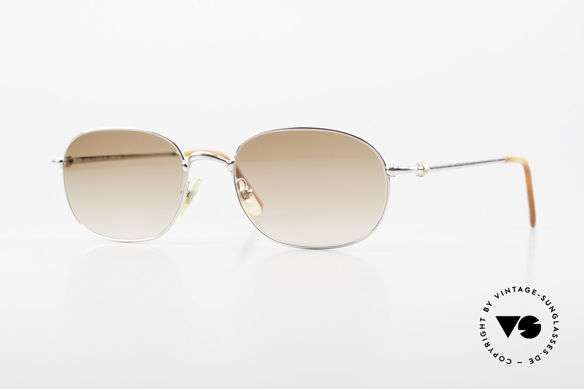 Cartier Vega Square Shades Luxury Platinum, square Cartier vintage sunglasses, LARGE size 56/21, Made for Men