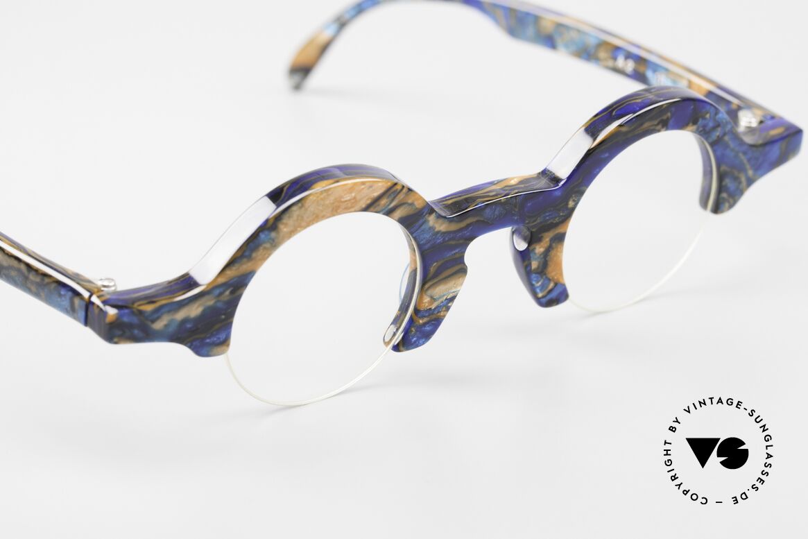 Proksch's A2 Futuristic Round 90's Eyeglasses, NO present retro design; a 30 years old original!, Made for Men and Women