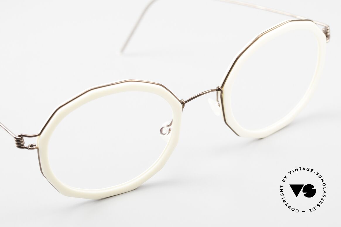 Lindberg Mette Air Titan Rim Ladies Glasses Geometrical, unworn, NOS, with original magnetic case by Lindberg, Made for Women
