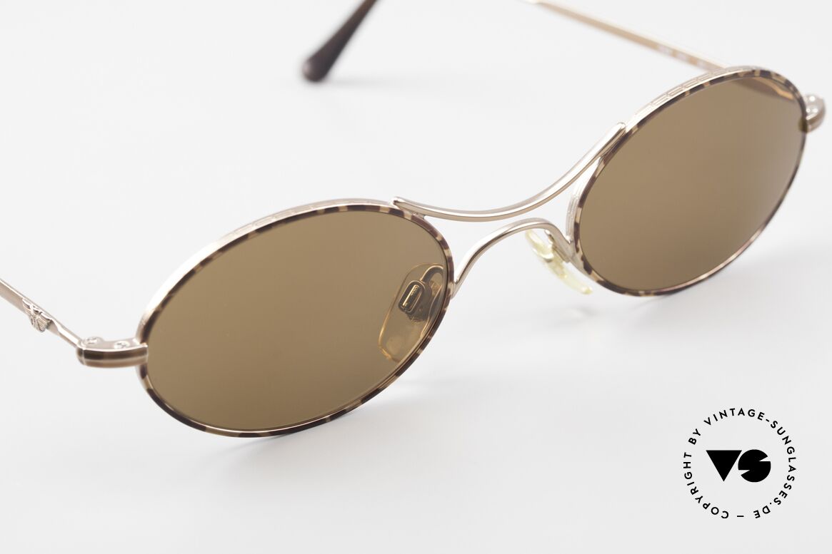 Giorgio Armani EA044 Schubert Glasses Successor, small, plain and puristic 'wire glasses' with a X-bridge, Made for Men and Women