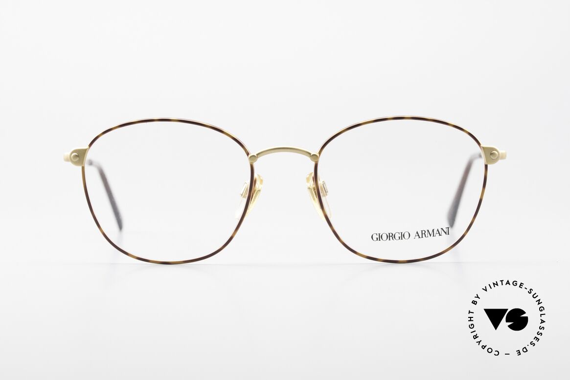 Giorgio Armani 168 Men's Eyeglasses 80's Vintage, discreet panto metal frame: tangible top-quality, Made for Men