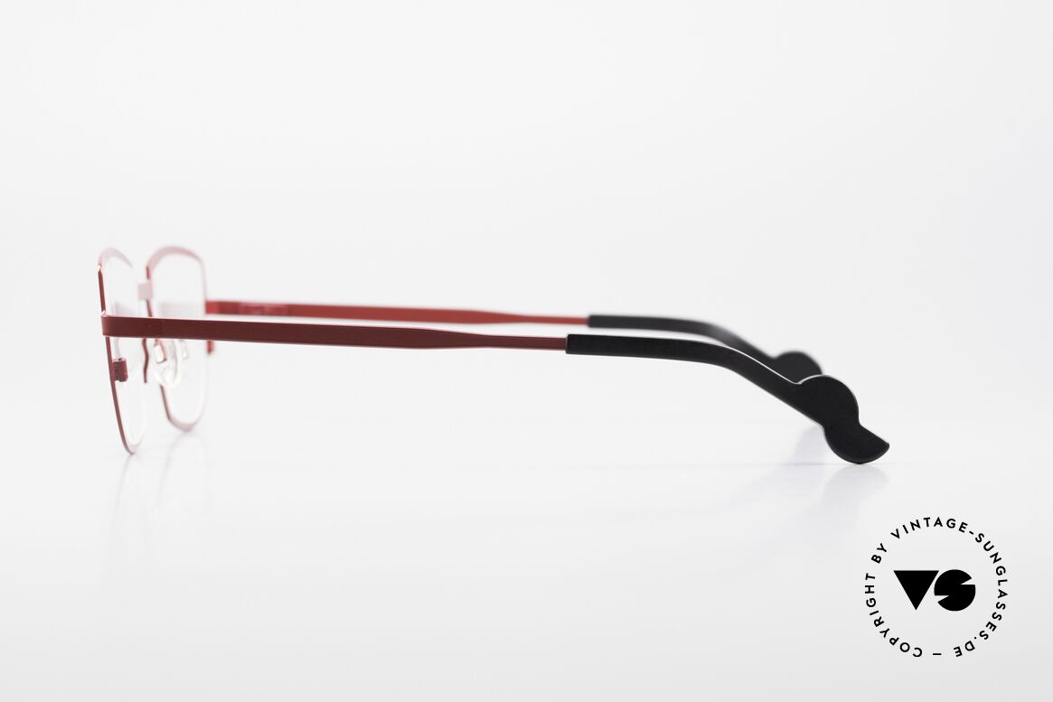 Theo Belgium Modify Women's Eyeglasses Red Frame, clear DEMO lenses should be replaced with prescriptions, Made for Women