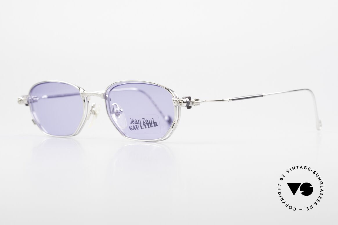 Jean Paul Gaultier 55-8107 Rare 90's Vintage Frame Clip On, best craftsmanship: 1. class comfort; made in Japan, Made for Men