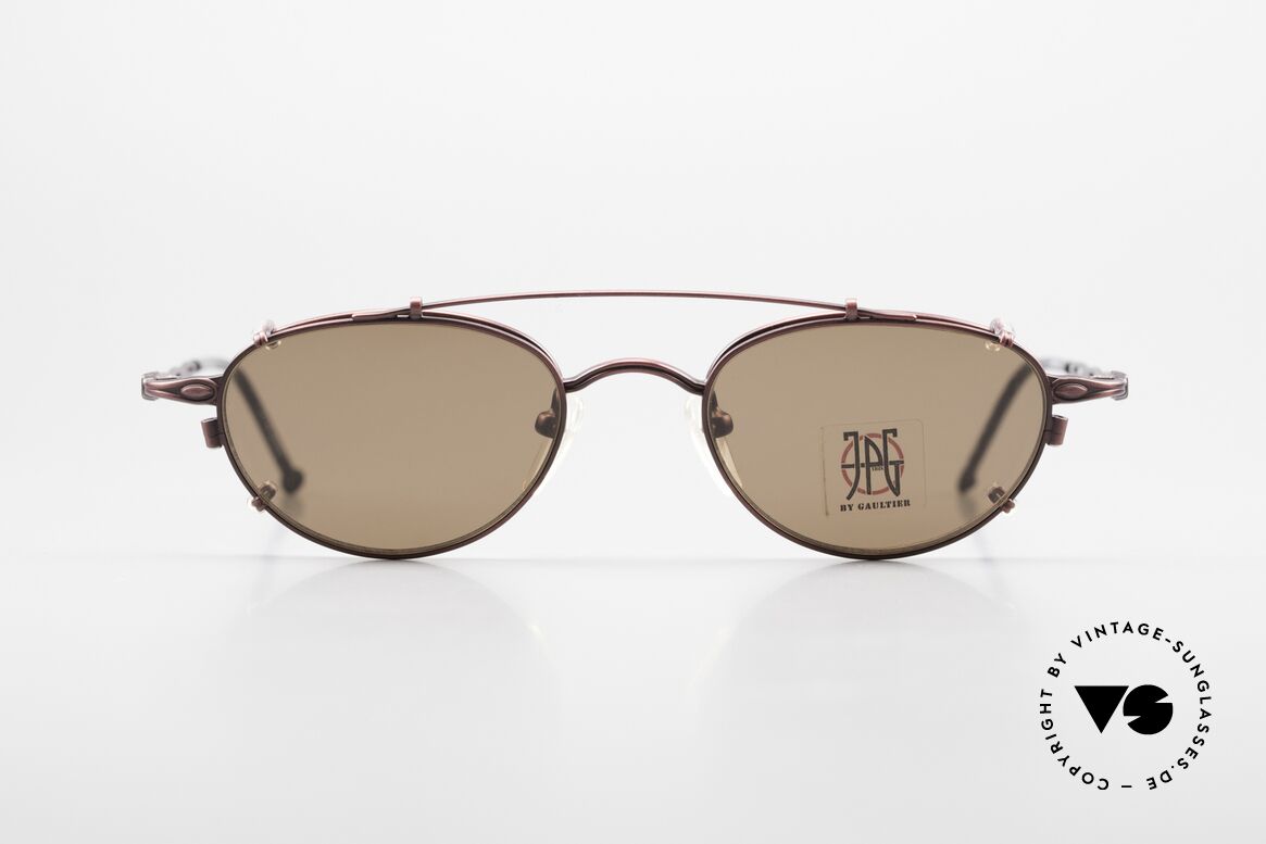 Jean Paul Gaultier 57-0006 Rare Vintage Frame 90's Clip On, practical, removable CLIP-ON (100% UV protection), Made for Men and Women
