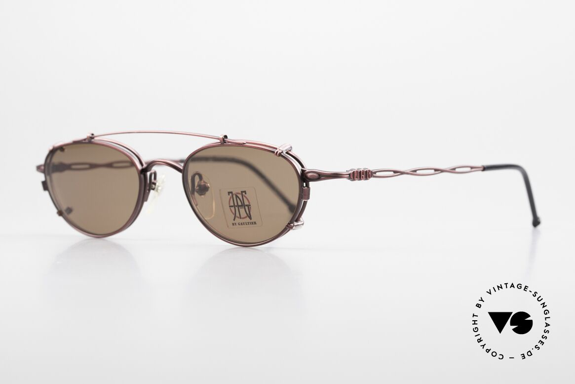 Jean Paul Gaultier 57-0006 Rare Vintage Frame 90's Clip On, tangible TOP-NOTCH craftsmanship; made in Japan, Made for Men and Women