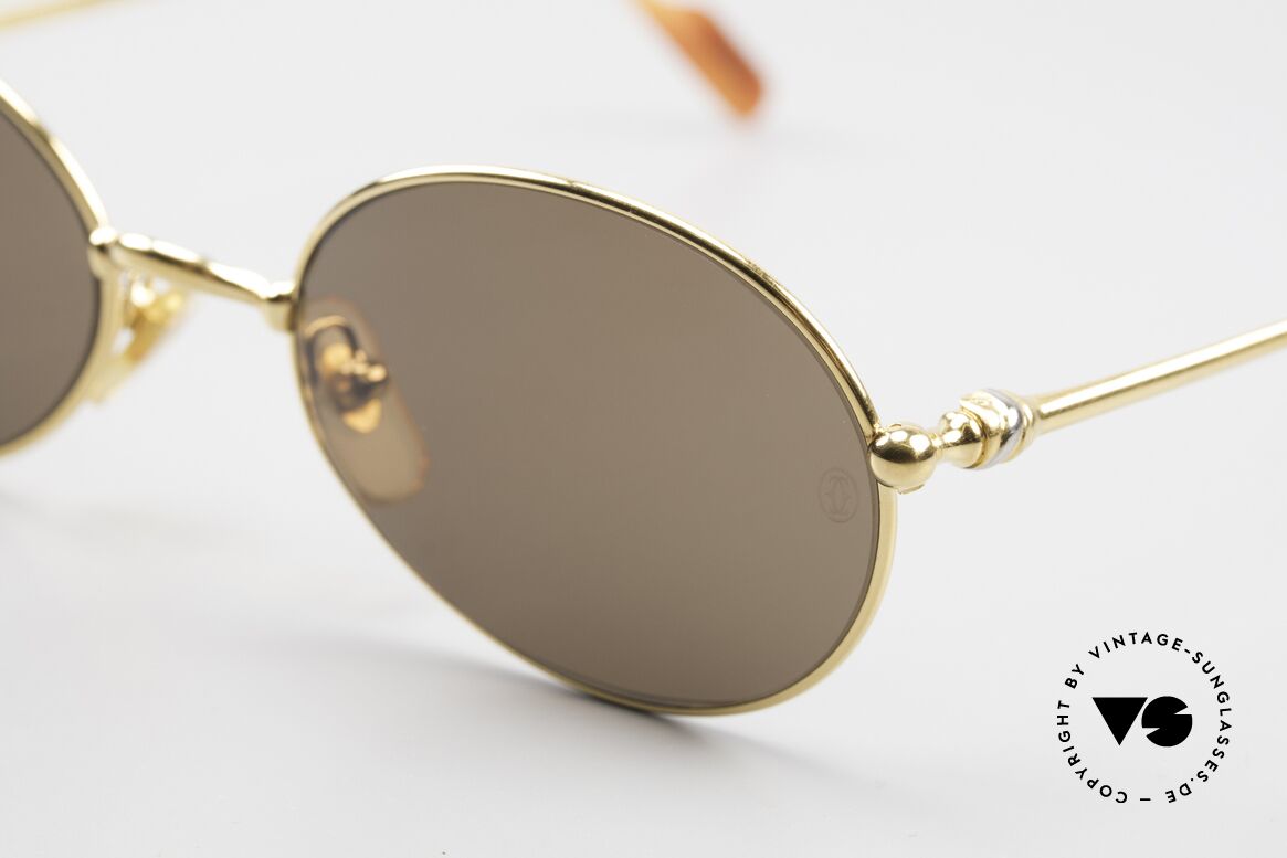 Cartier Saturne Oval 90's Luxury Sunglasses, orig. Cartier sun lenses (100% UV) with CARTIER LOGOS, Made for Men and Women