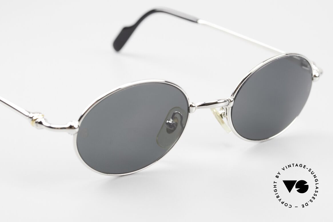 Cartier Filao Oval Platinum Sunglasses 90's, 2.hand in mint condition (scratch-free) + Chanel case, Made for Men and Women