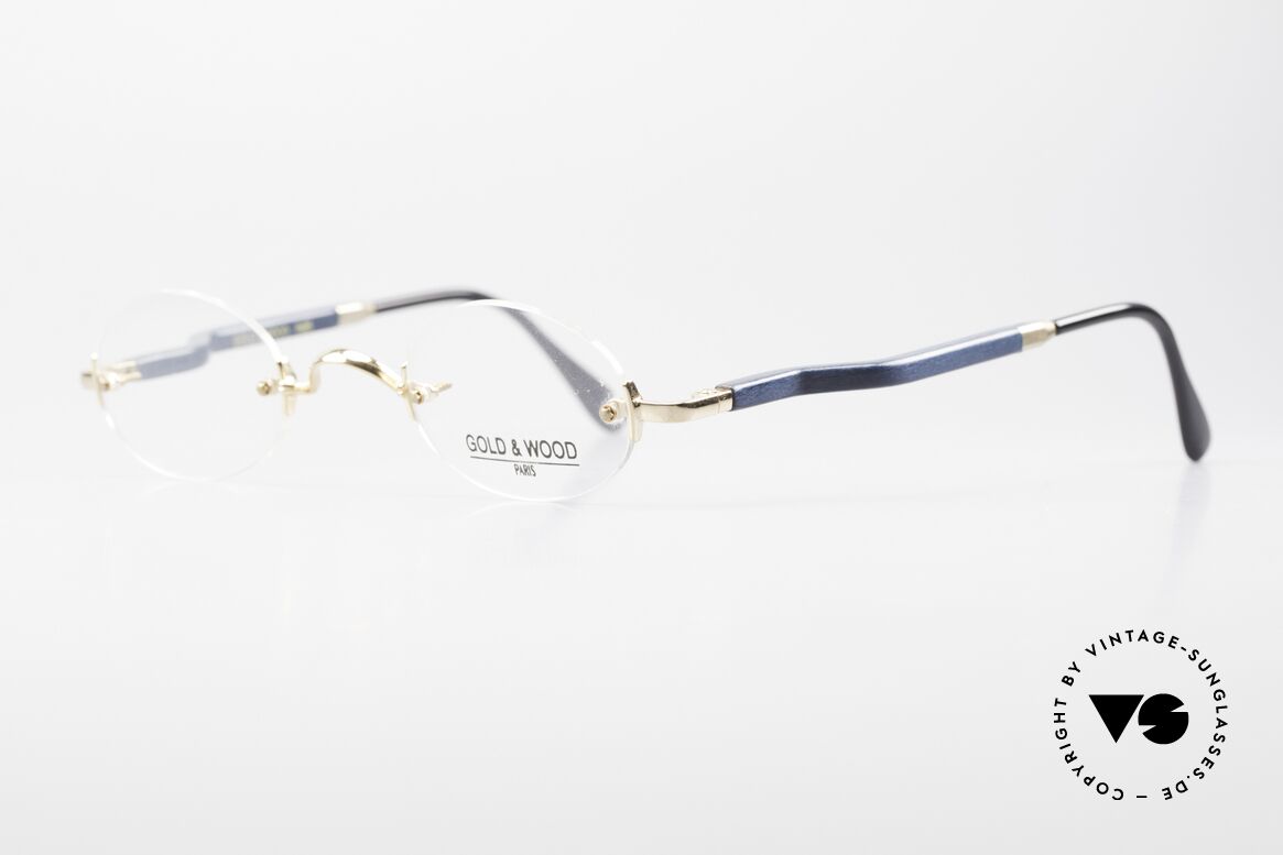 Gold & Wood 338 Oval 90's Luxury Rimless Specs, the credo: elegance, timelessness, craftsmanship, Made for Men and Women