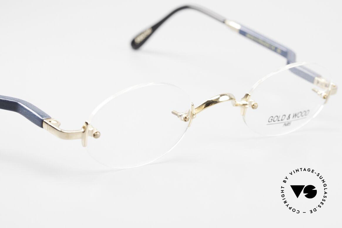 Gold & Wood 338 Oval 90's Luxury Rimless Specs, unworn rarity (for all lovers of quality), unique, Made for Men and Women