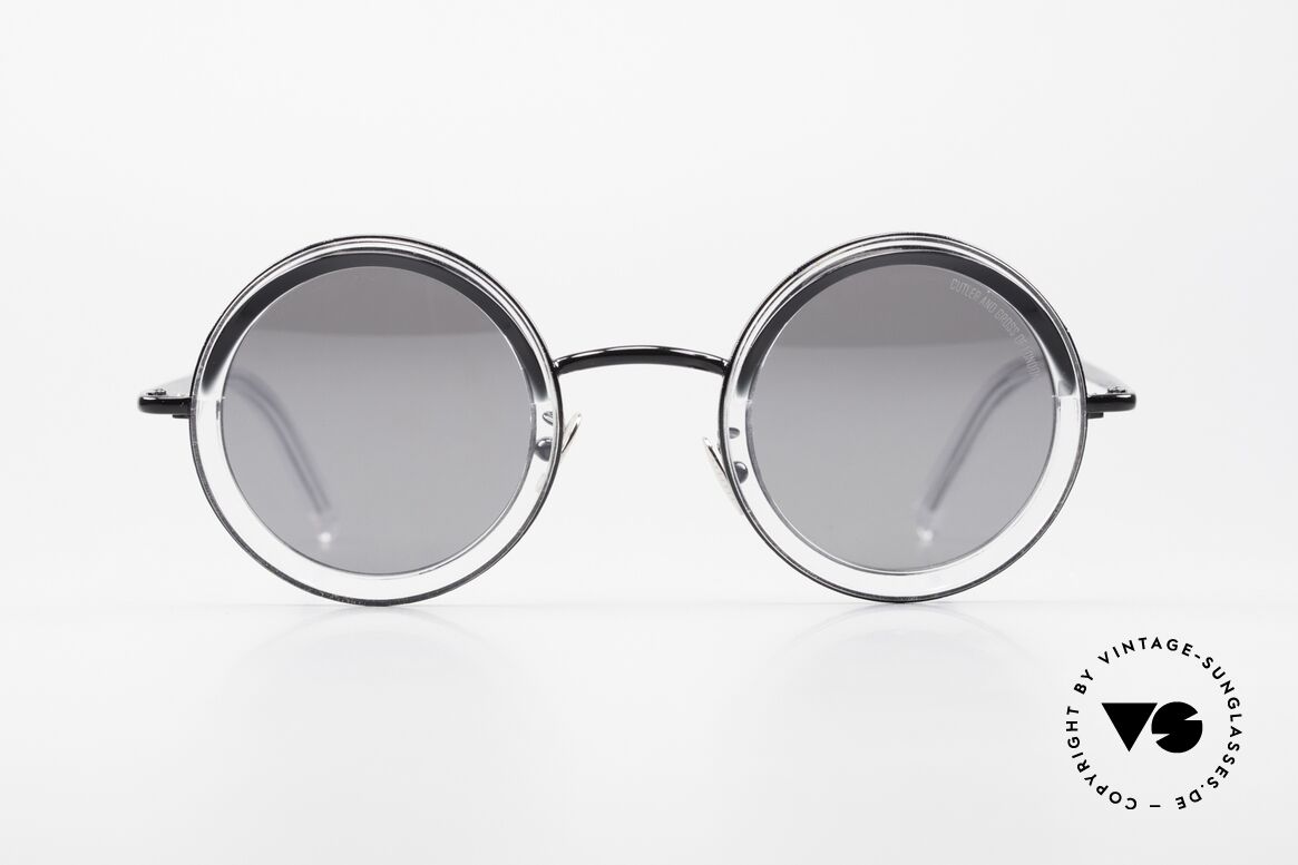 Cutler And Gross 1277 Round Designer Sunglasses, CUTLER and GROSS designer sunglasses, model 1277, Made for Men and Women