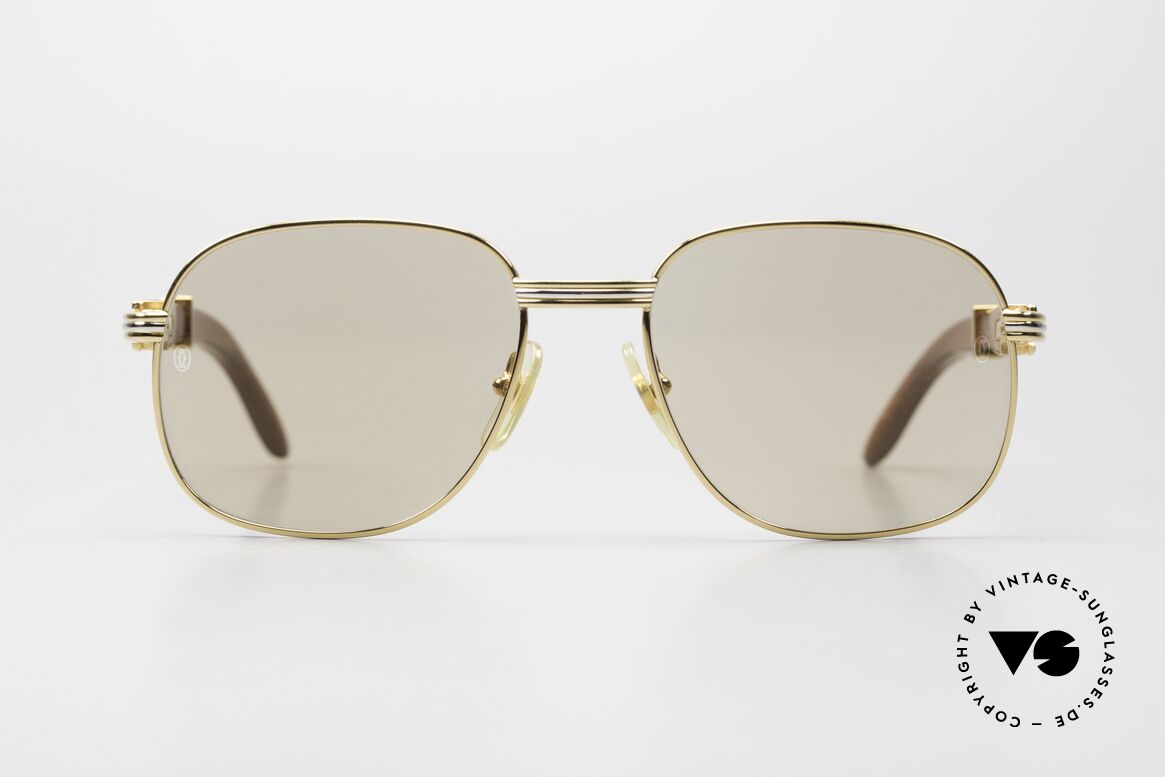 Cartier Monceau Bubinga Precious Wood Shades, rare, precious Cartier vintage sunglasses from 1990, Made for Men