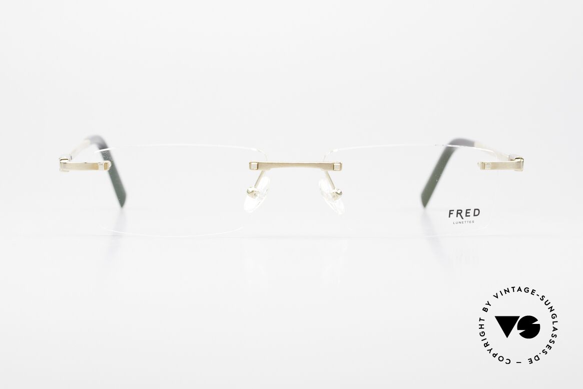 Fred Samoa Rimless Luxury Eyeglass-Frame, FRED eyeglasses, model Samoa, in large size 56/17, 140, Made for Men