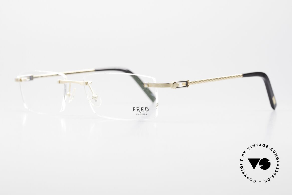 Fred Samoa Rimless Luxury Eyeglass-Frame, mod. named after the Samoa Islands; South Pacific Ocean, Made for Men