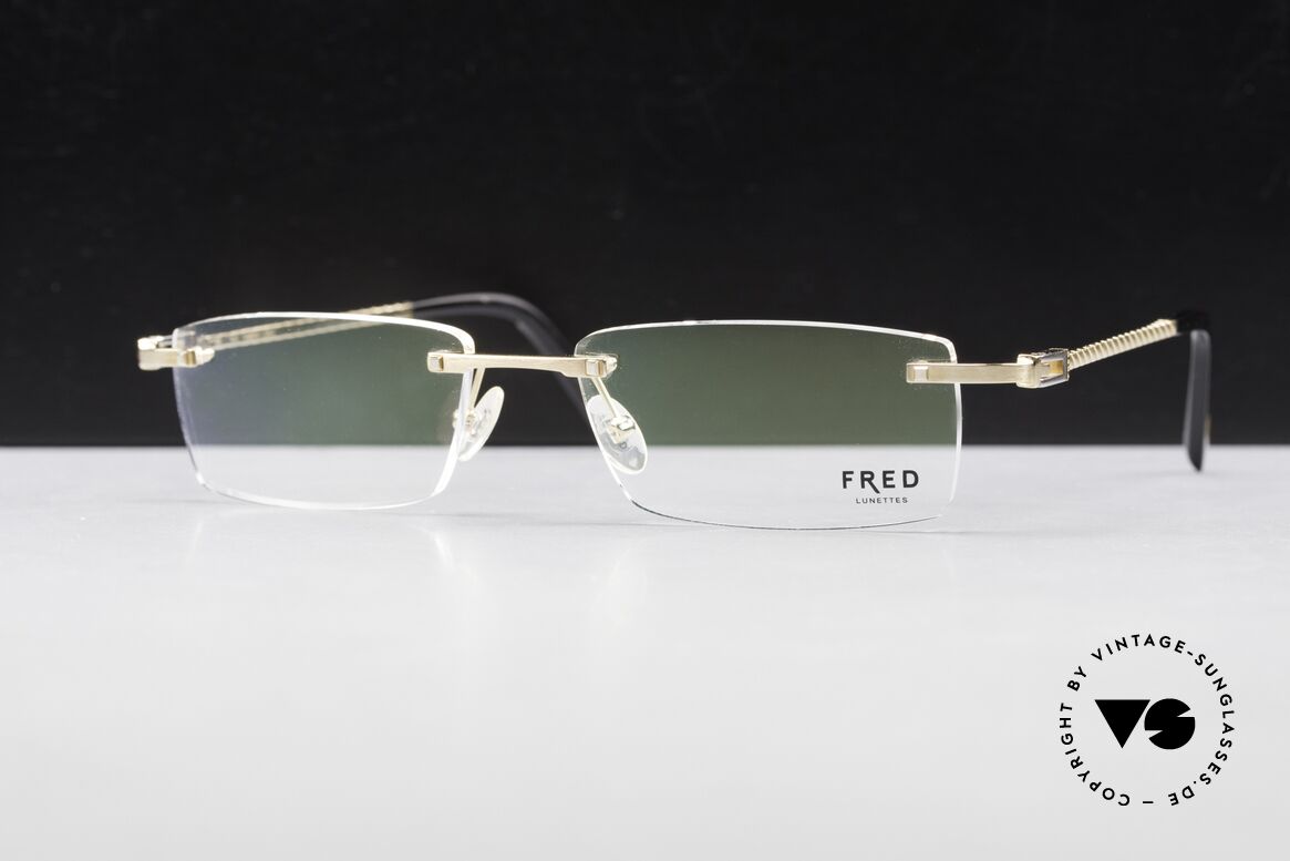 Fred Samoa Rimless Luxury Eyeglass-Frame, Size: large, Made for Men