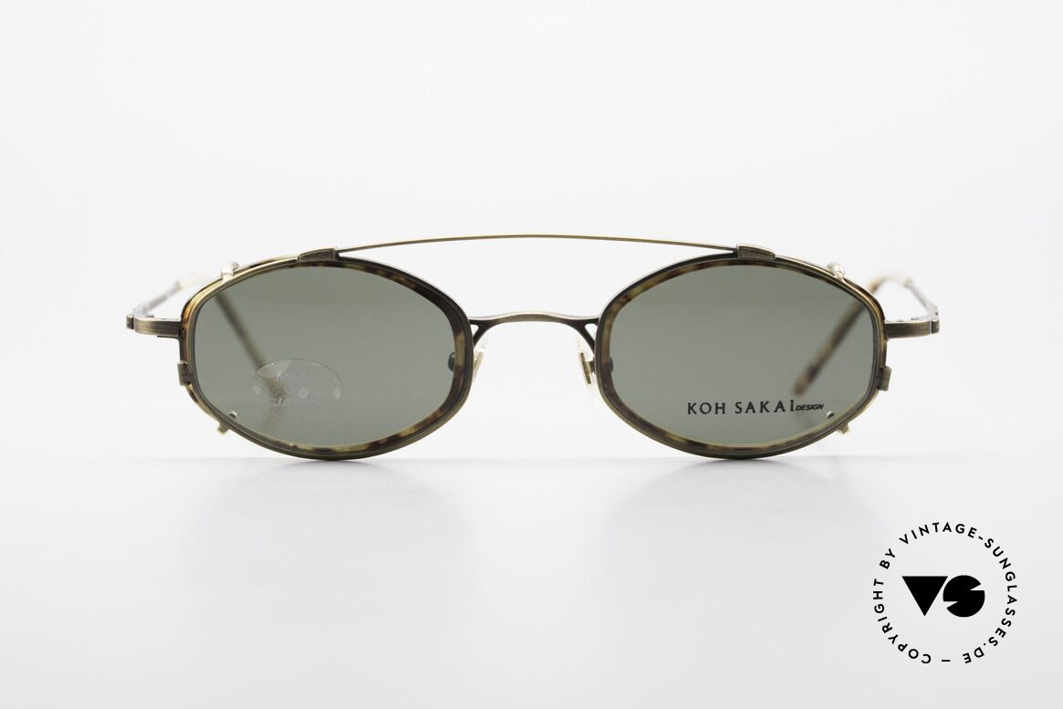 Koh Sakai KS9836 Titanium Glasses With Clip On, vintage Titanium glasses by Koh Sakai, model KS9836, Made for Men and Women