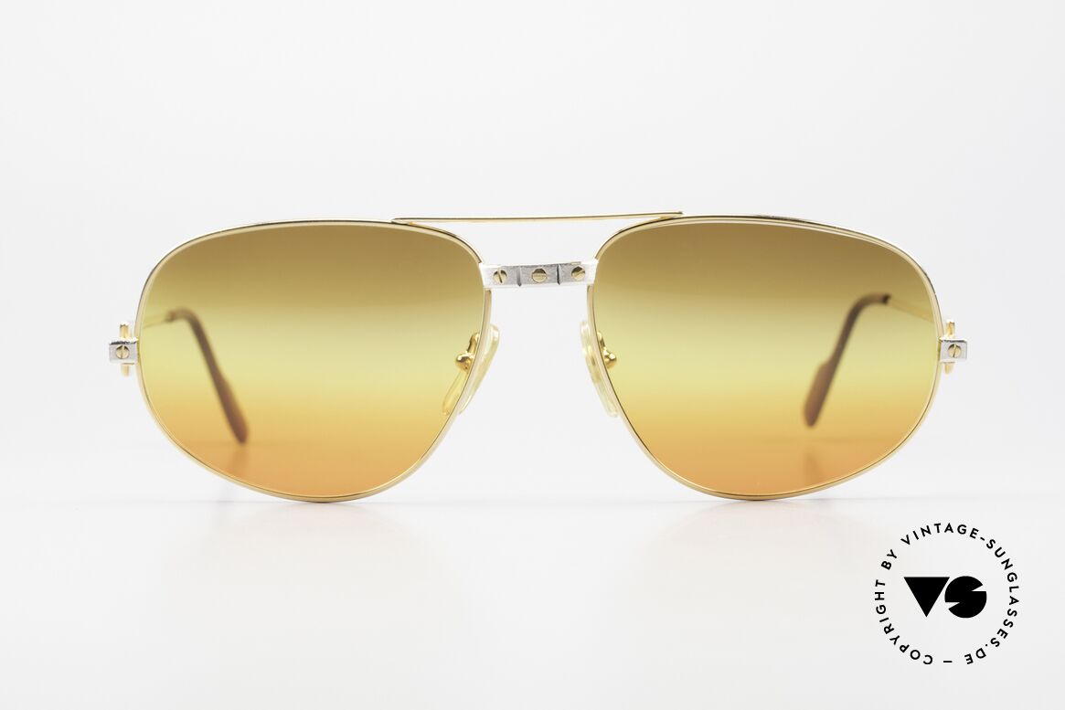 Cartier Romance Santos - XL 80s Luxury Vintage Sunglasses, vintage Cartier sunglasses; model ROMANCE SANTOS, Made for Men