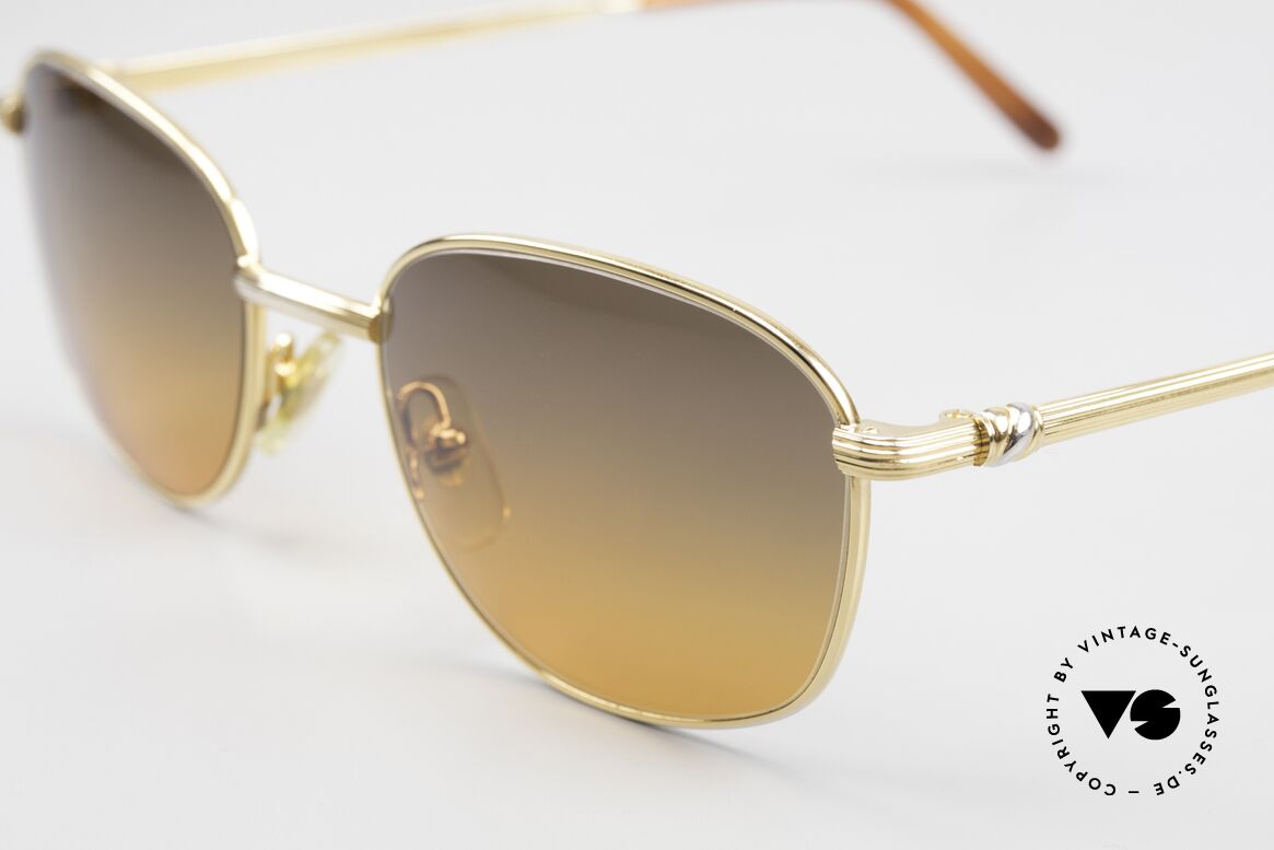 Cartier Segur Timeless Luxury Sunglasses 90's, new sun lenses (brown-orange gradient) for 100% UV, Made for Men and Women