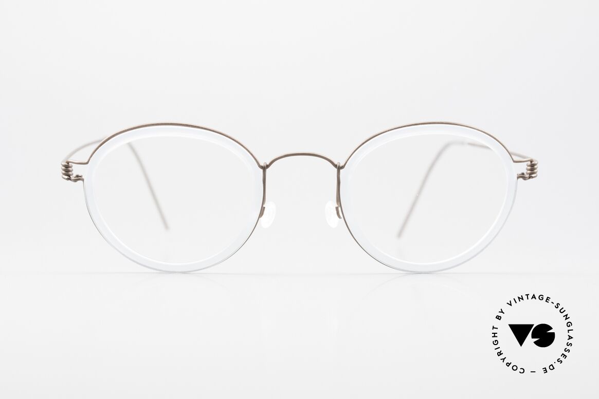 Lindberg Lex Air Titan Rim Panto Glasses Ladies & Gents, unisex eyeglasses; with frame color U12 = dark brown, Made for Men and Women