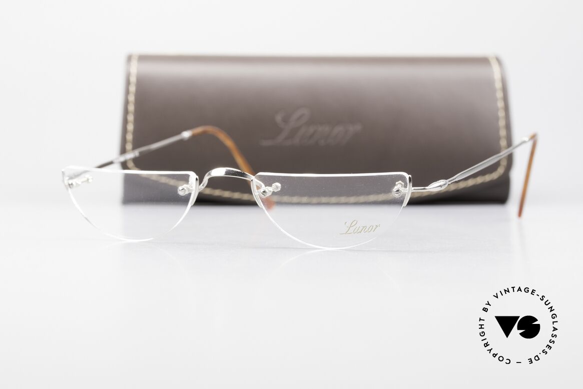 Lunor Hey 1 Classic Reading Rimless Reading Eyeglasses, well-known for the "W-bridge" & the plain frame designs, Made for Men and Women