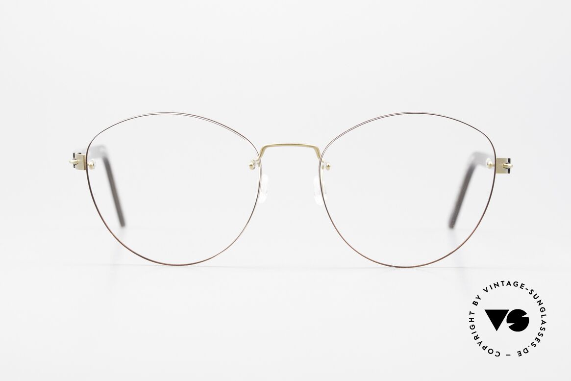 Lindberg 2303 Strip Titan Rimless Titanium Ladies Frame, model 2330, 50mm, 135, color: gold/brown-translucid, Made for Women