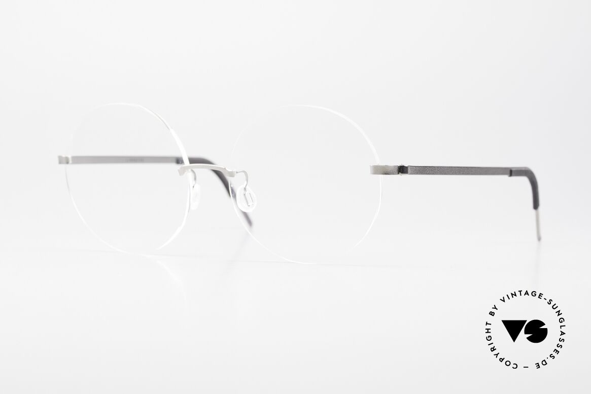 Lindberg 2341 Strip Titan Big Round Titan Frame Rimless, rimless Lindberg eyeglasses with big round DEMOS, Made for Men and Women