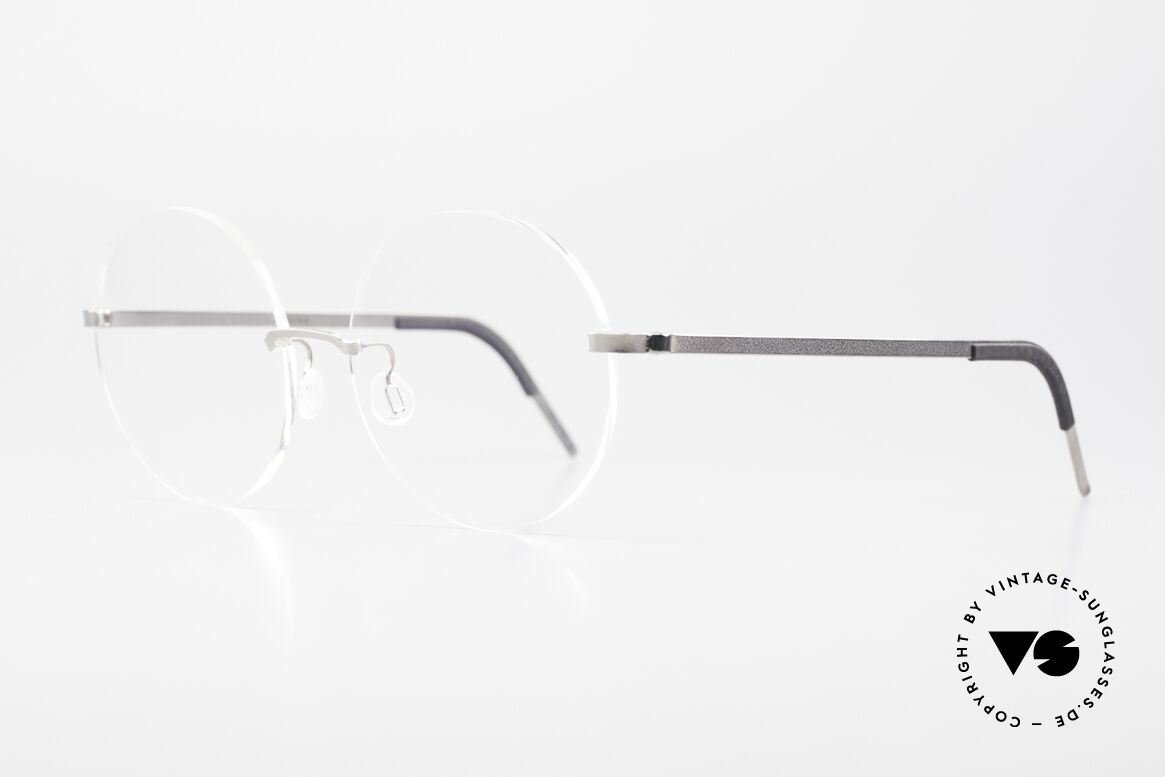 Lindberg 2341 Strip Titan Big Round Titan Frame Rimless, simply timeless, stylish & innovative: grade 'vintage', Made for Men and Women