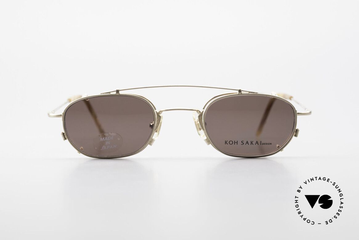 Koh Sakai KS9716 Clip On Frame Ladies & Gents, size 44-21 with practical Clip-On (100% UV protection), Made for Men and Women