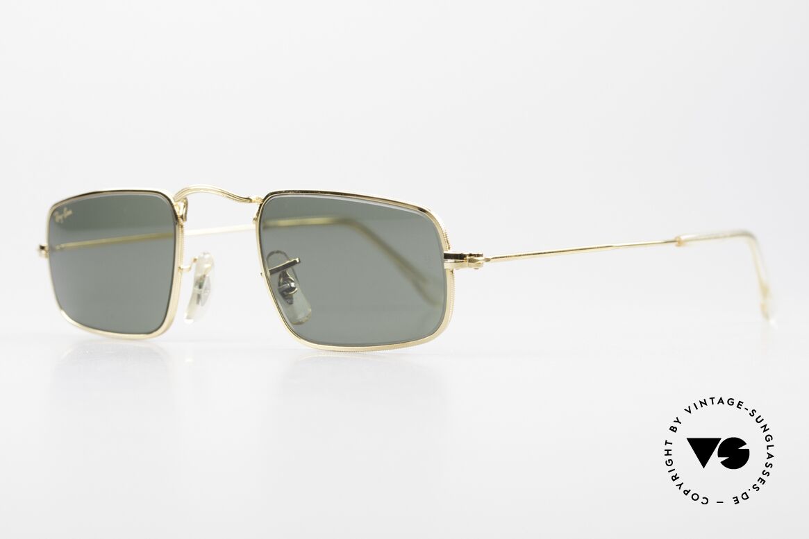 Ray Ban Classic Style IV Square Frame Small B&L USA, golden, very comfortable metal frame (XS size), Made for Men and Women