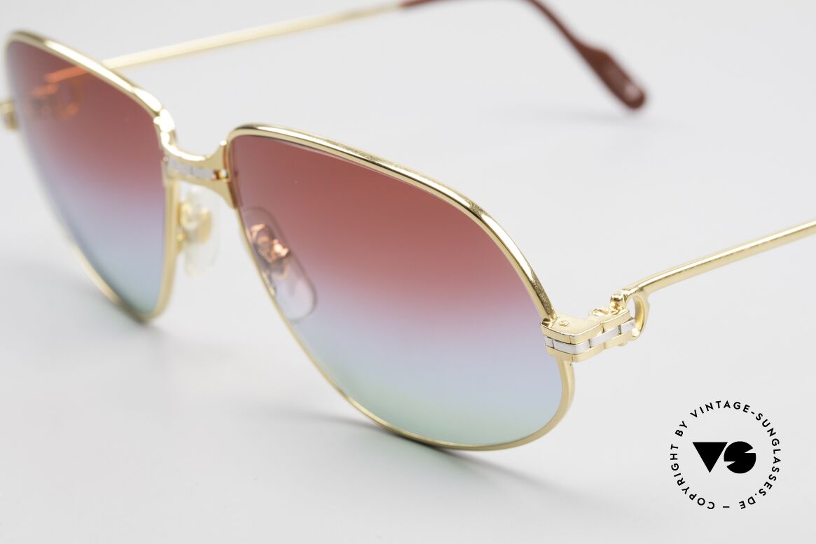Cartier Panthere G.M. - M Tricolored Lenses & Chanel Case, 22ct gold-plated and with new triple gradient sun lenses, Made for Men and Women