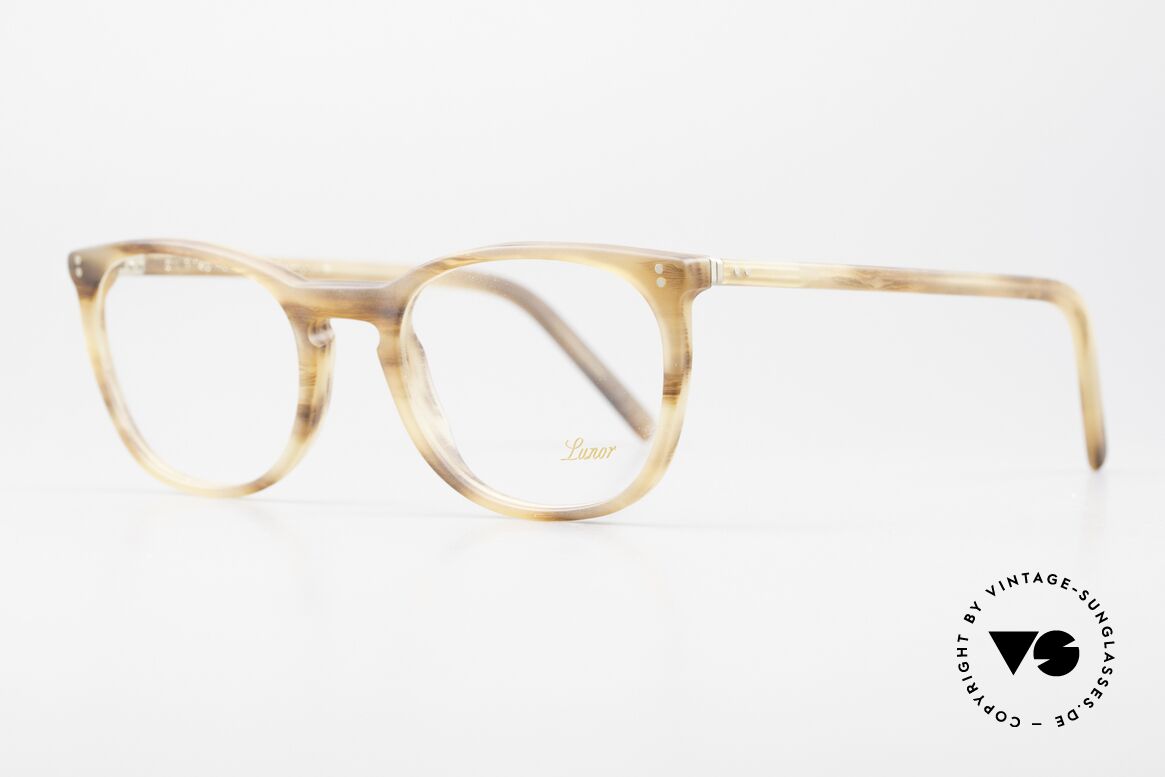 Lunor A9 312 Women's Eyeglasses Acetate, very interesting frame pattern: tortoise / wood texture, Made for Women