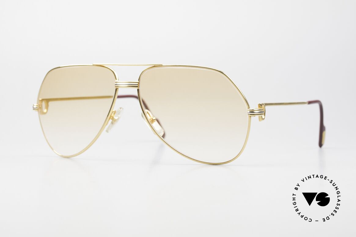 Cartier Vendome LC - L Orange Gradient Sun Lenses, legendary old Cartier Vendome sunglasses, 1980's/90's, Made for Men