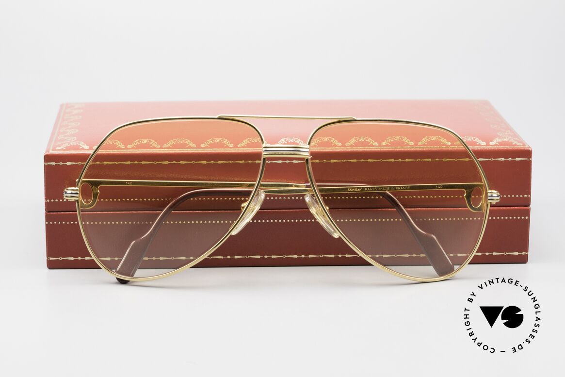 Cartier Vendome LC - L Orange Gradient Sun Lenses, NO RETRO sunglasses, but an original old vintage rarity, Made for Men
