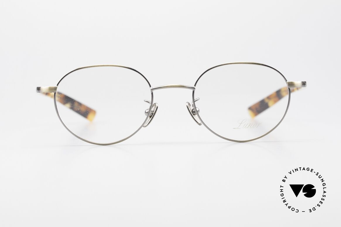 Lunor Club IV 521 AG Panto Eyeglasses Antique Gold, old LUNOR Club IV eyeglasses in AG = ANTIQUE GOLD, Made for Men and Women