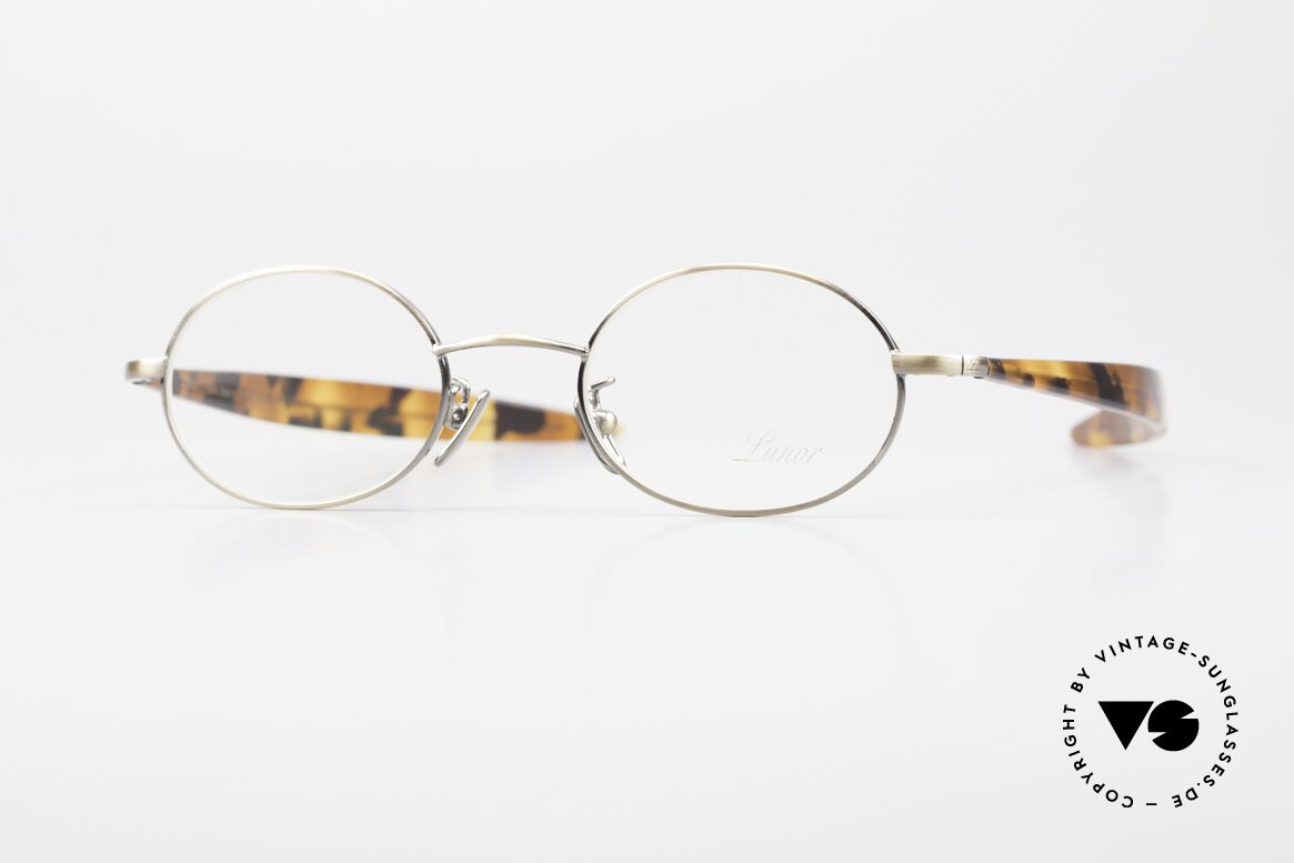 Lunor Cigar 532 AG Old Glasses Oval Antique Gold, old oval LUNOR glasses of the vintage 'Cigar Collection', Made for Men and Women