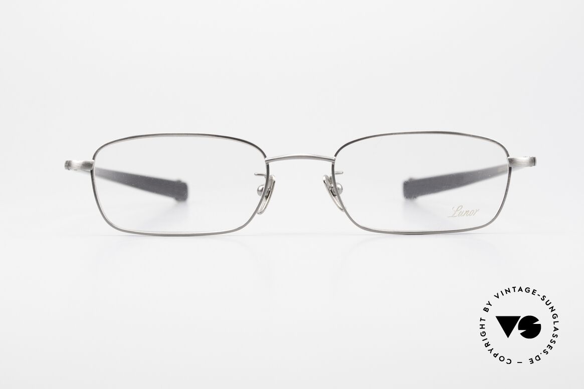 Lunor Club IV 524 AS Square Glasses Antique Silver, old LUNOR Club IV eyeglasses in AS: ANTIQUE SILVER, Made for Men