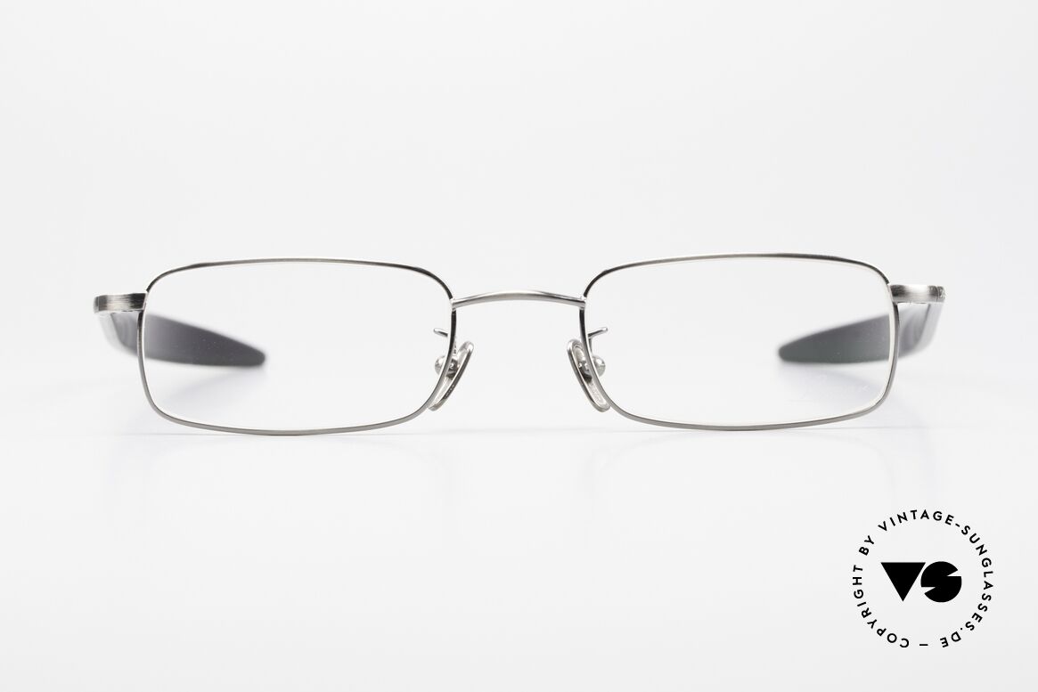 Lunor Cigar 533 AS Square Glasses Antique Silver, frame with acetate temples & 100% titanium nose pads, Made for Men and Women