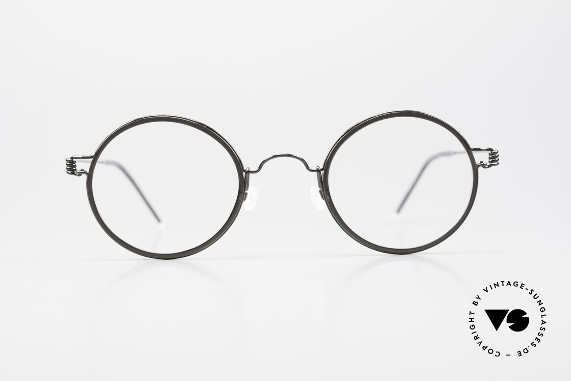 Lindberg Harley Air Titan Rim Round Glasses Women & Men, mod. Harley in size 43-24, temple length 135, col. PU9, Made for Men and Women