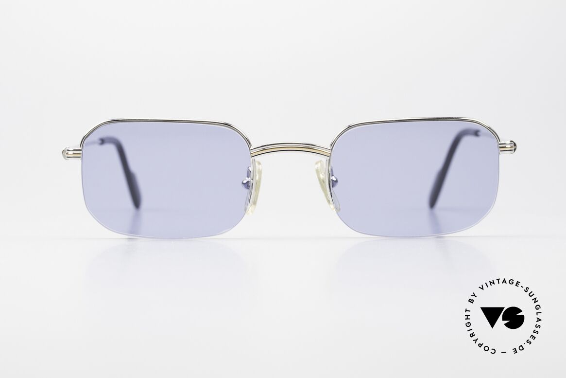 Cartier Broadway Semi Rimless Platinum Frame, square Cartier vintage sunglasses in size 49/22, 135, Made for Men