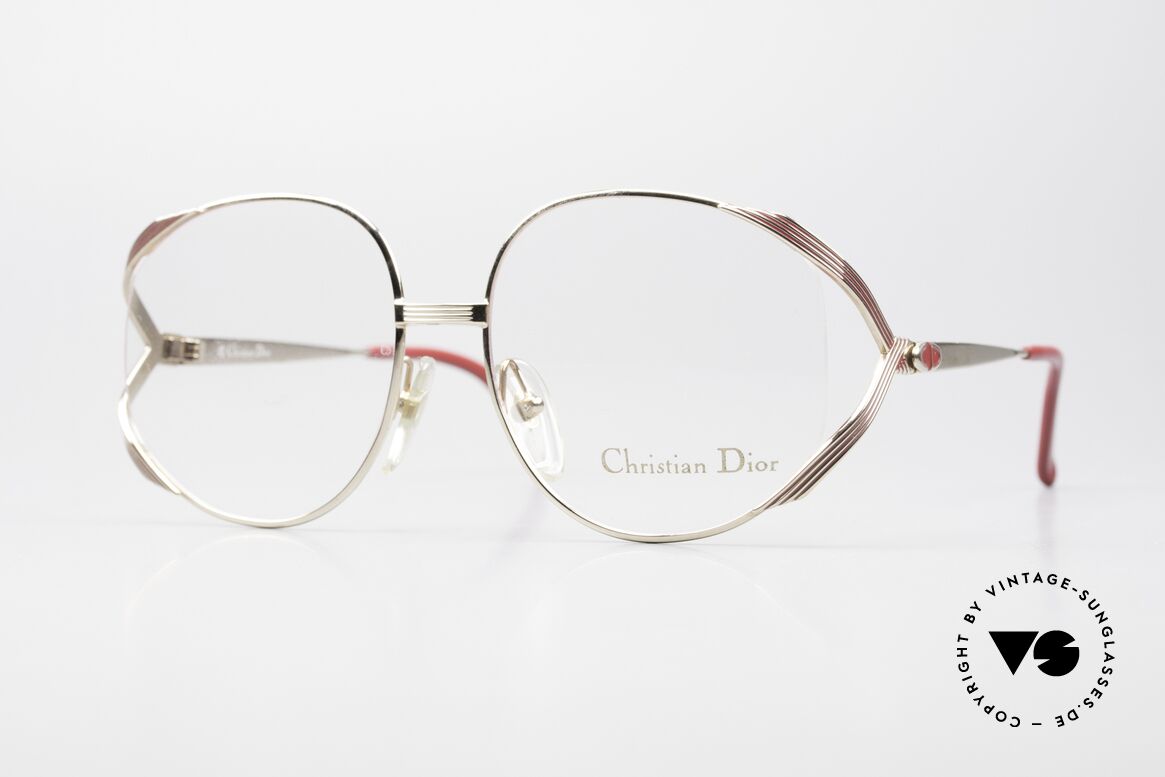 Christian Dior 2387 Ladies Vintage Frame Rarity, flashy Dior designer eyeglass-frame from 1989, Made for Women