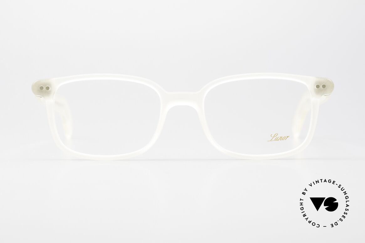 Lunor A6 245 Designer Eyeglasses Acetate, the "A" stands for 'acetate' (with precise riveted hinge), Made for Men and Women